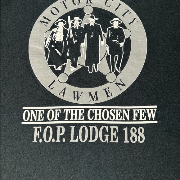 Frat. Order Police Motor City Wyatt Earp Black T-shirt Sz 2XL - Picture 2 of 5